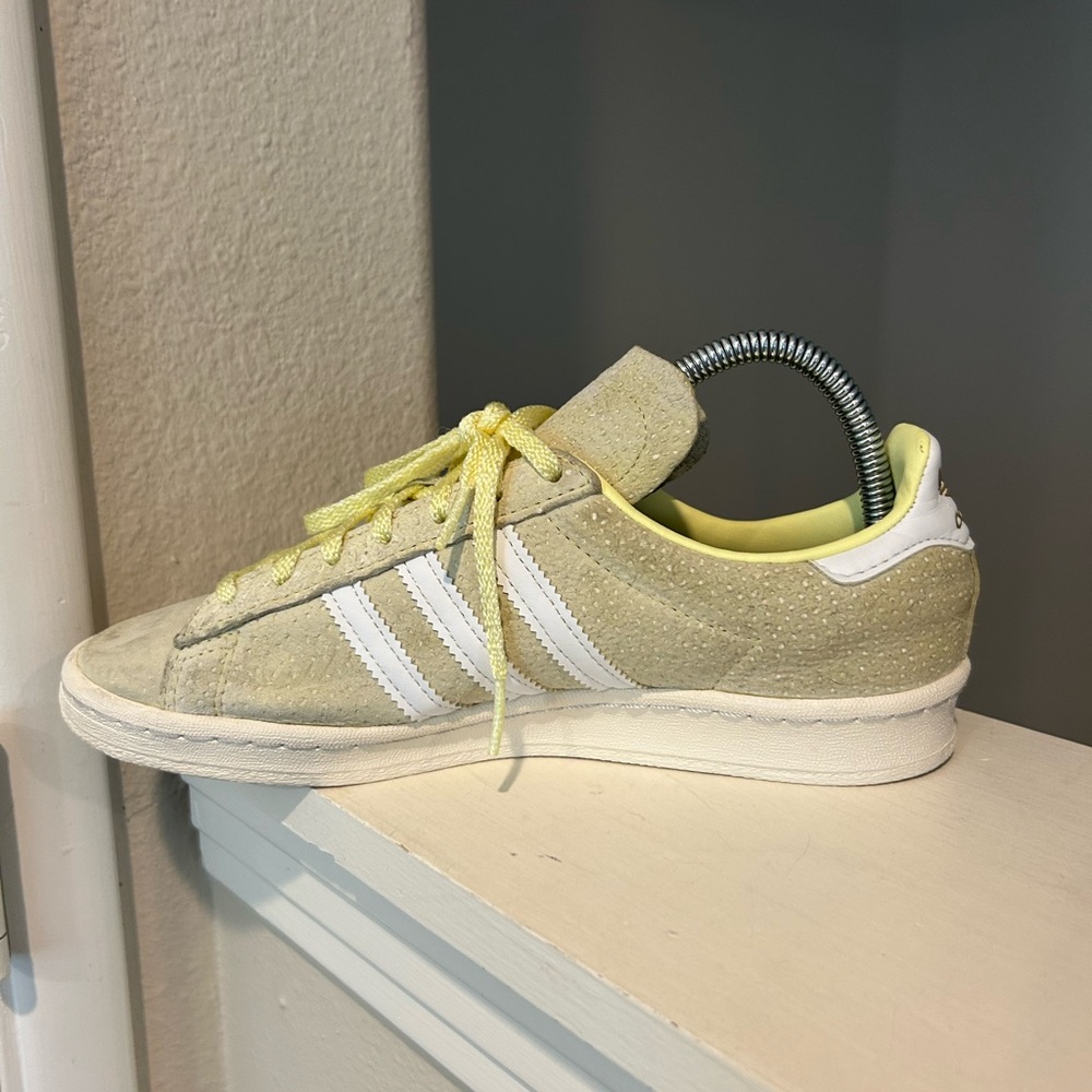 Adidas Campus 80s Lemonade Yellow White Sneakers Mens Youth size 6.5 - Picture 3 of 11